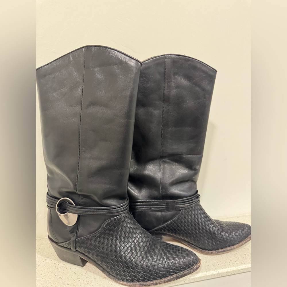 Neil Stephen Collection Women’s 8.5 Black Leather Boot - VTG Model Joy